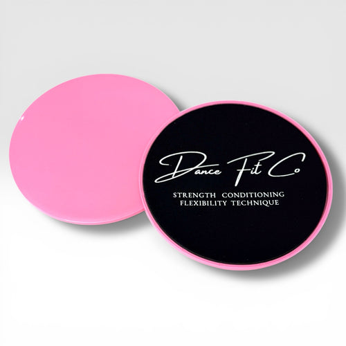Blush core sliders pair for dance and pilates core conditioning — Dance Fit Co