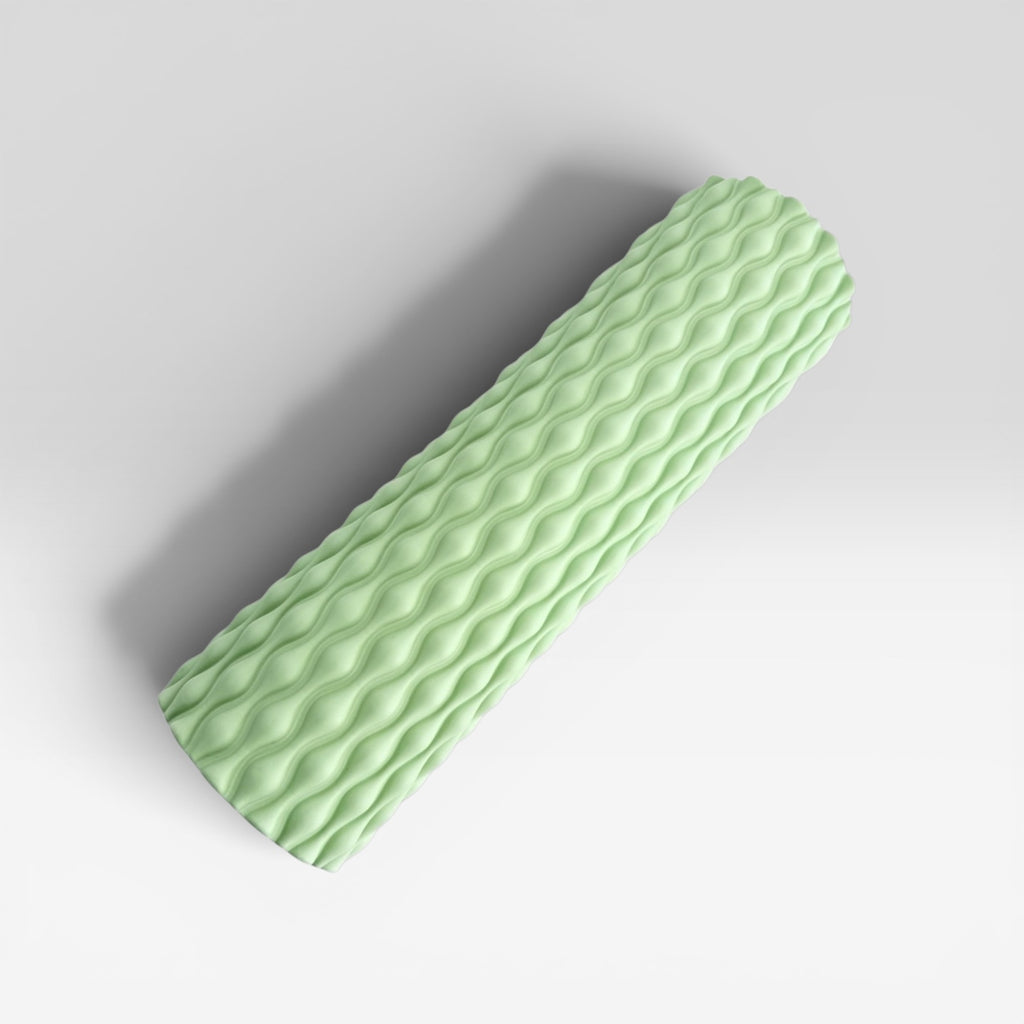 Green textured bar on a gray background