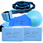 Training Essentials bundle for dancers with stretch band, blocks, ball, resistance band, and weights