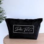 Black canvas Dance Fit Co training tote bag with 5 pockets for dance equipment