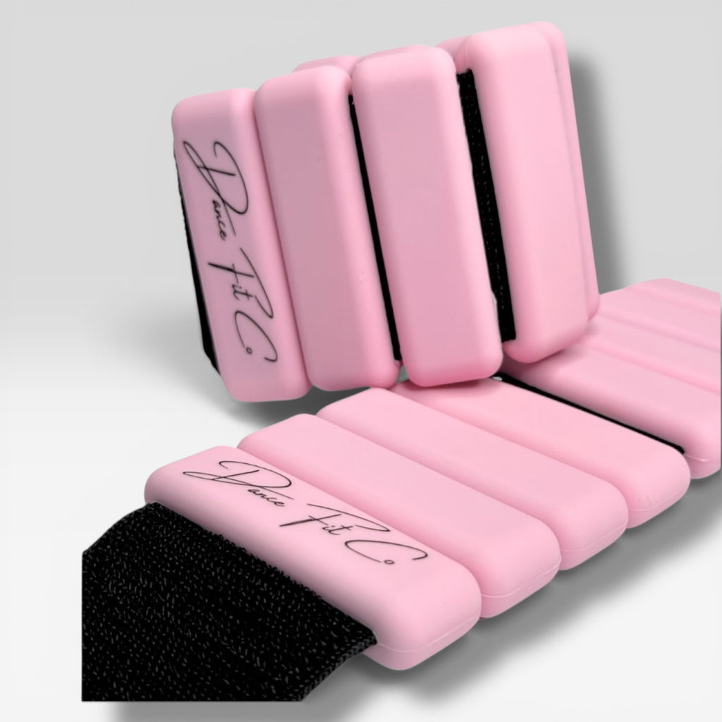 Blush ankle weights 1kg for dance conditioning — Dance Fit Co