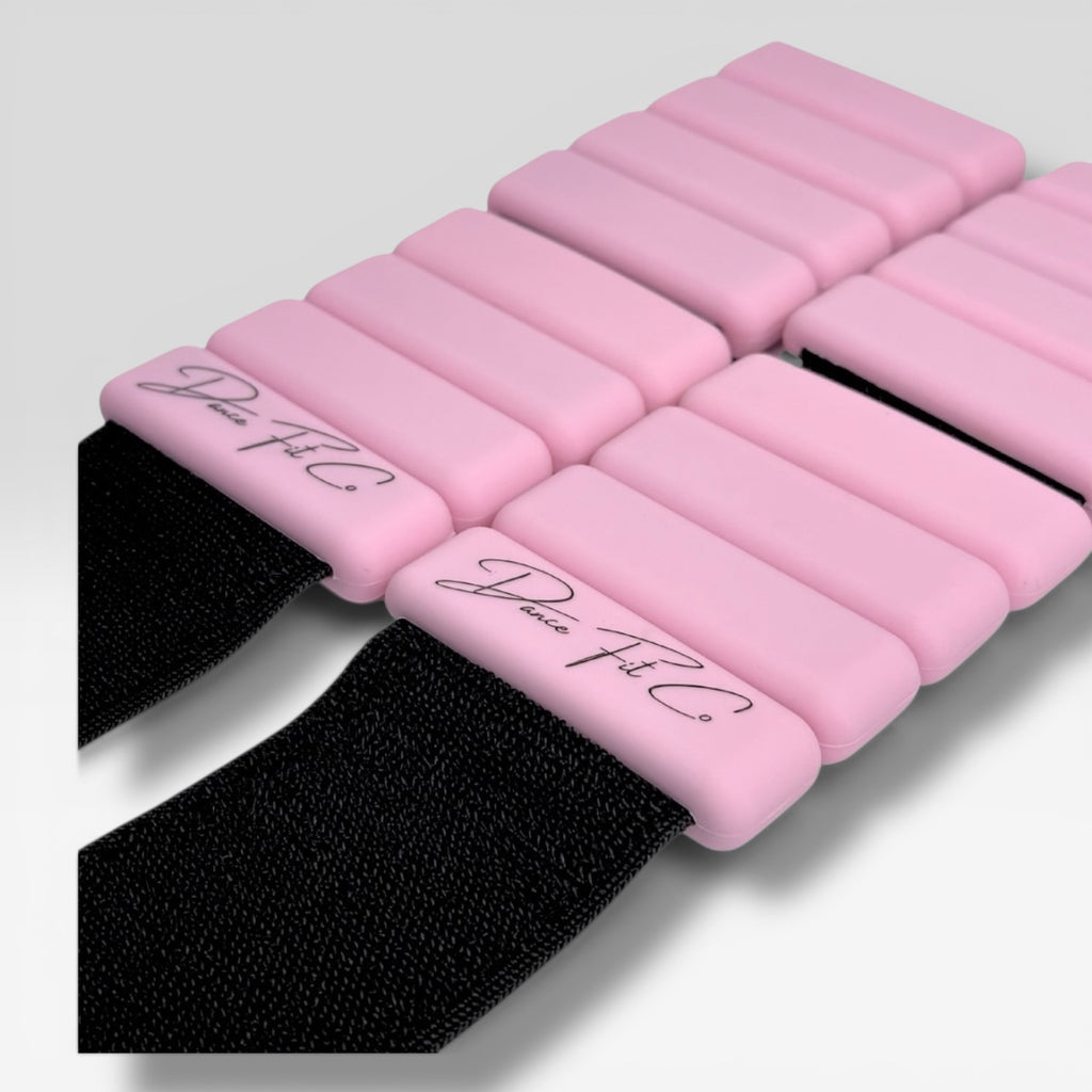Blush ankle weights 1kg for dance conditioning — Dance Fit Co
